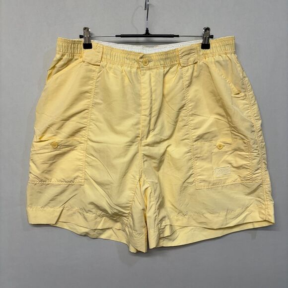 AFTCO Men The Original Fishing Shorts Size 44 Cargo Outdoor Yellow C053 -18 - Picture 15 of 15